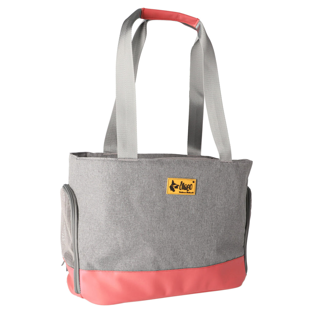 Geantă de transport pentru animale roz-gri 41 × 20 × 30 cm