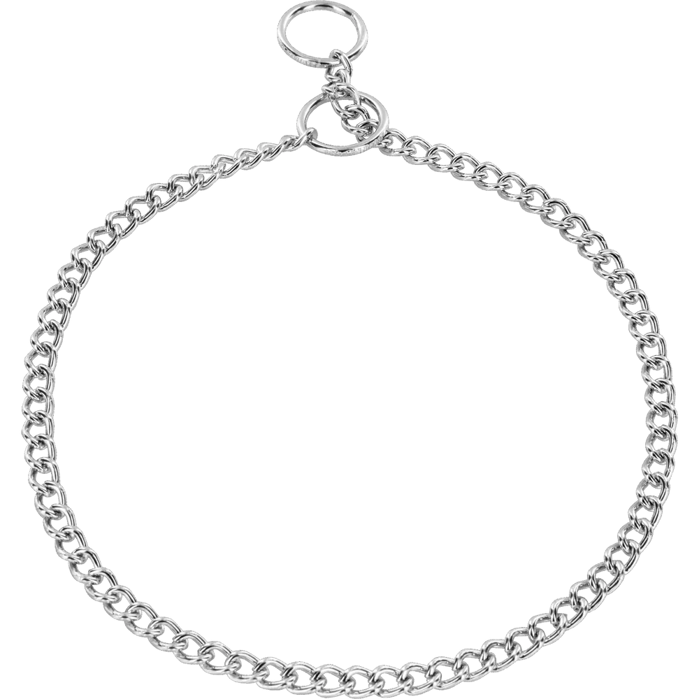 Zgardă Sprenger cu zale rotunde din oțel cromat, 1,5 mm