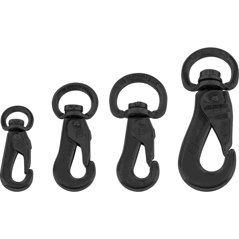 Cârlig Sprenger din oțel inoxidabil negru