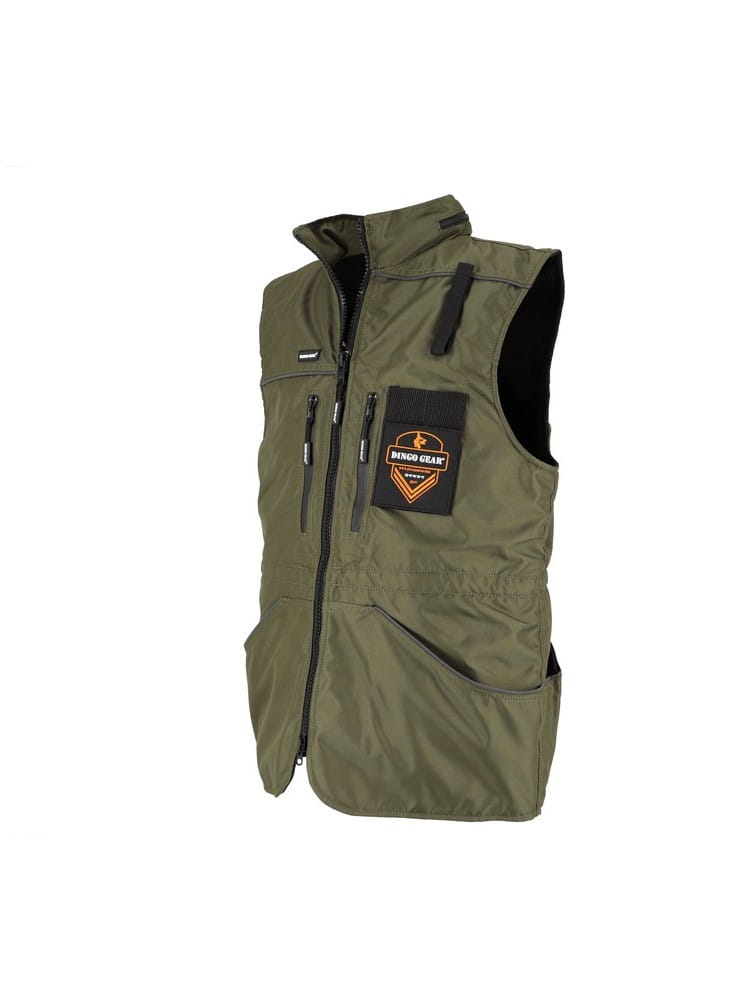 Dingo Gear – Vestă de antrenament canin pentru toate anotimpurile, cu glugă, culoare verde