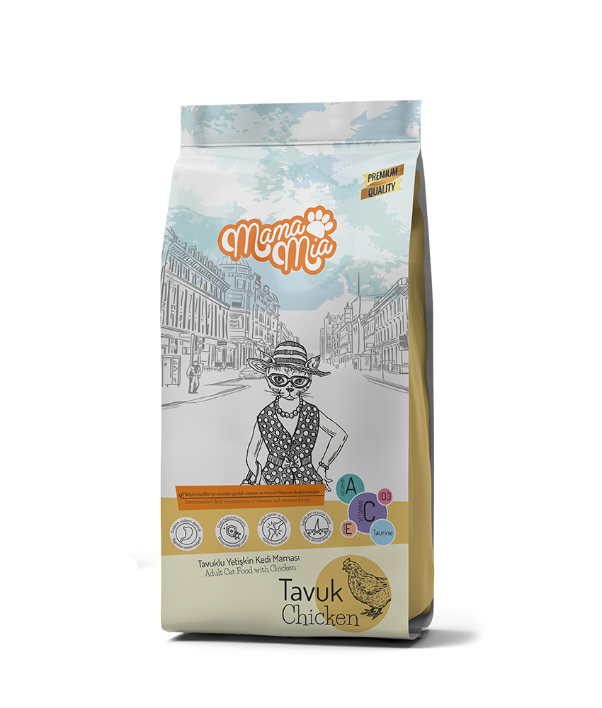 MamaMia hrana uscata pentru pisici adulte cu pui 15Kg