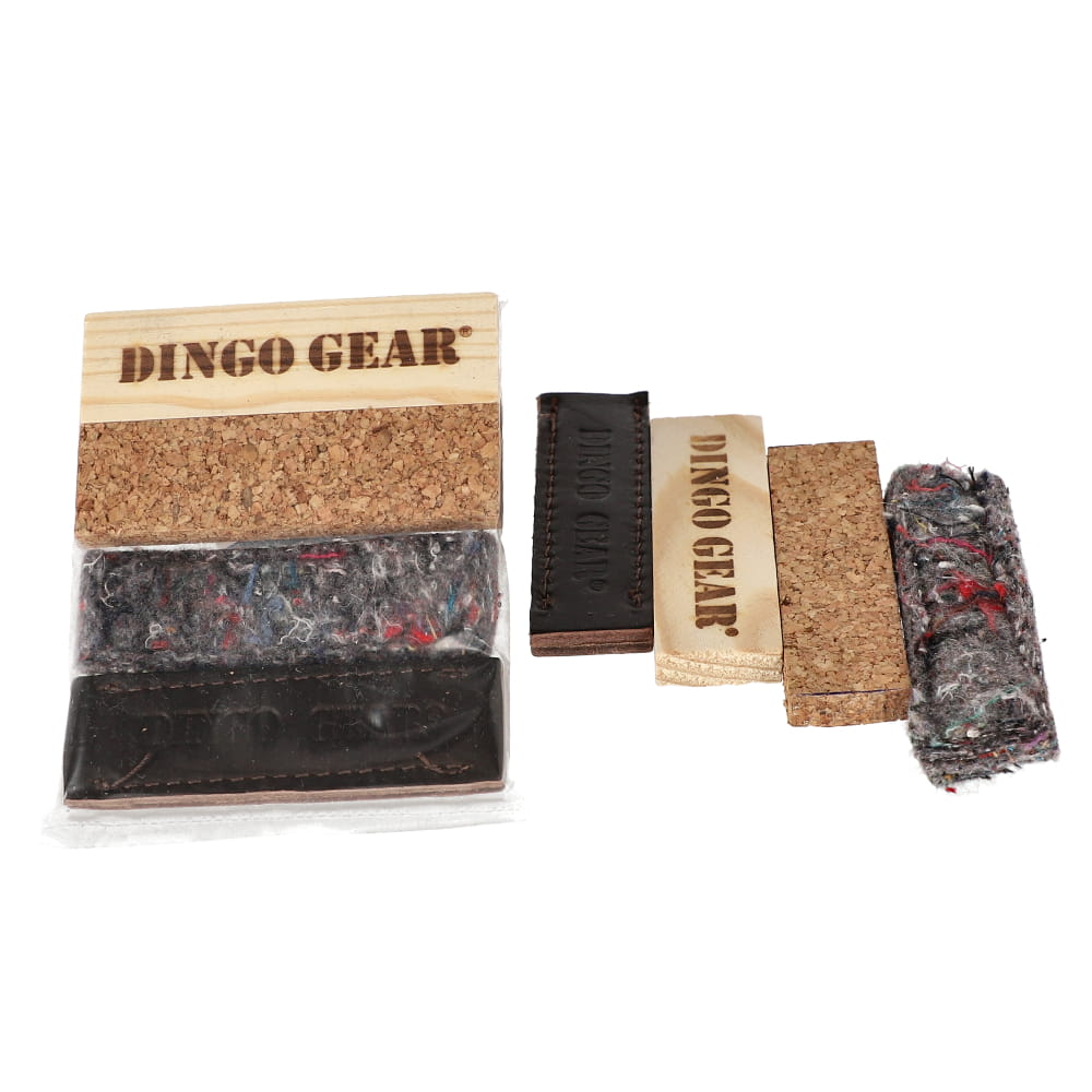 Dingo Gear – set de obiecte pentru urmă (scent articles): piele, material nețesut, lemn, plută