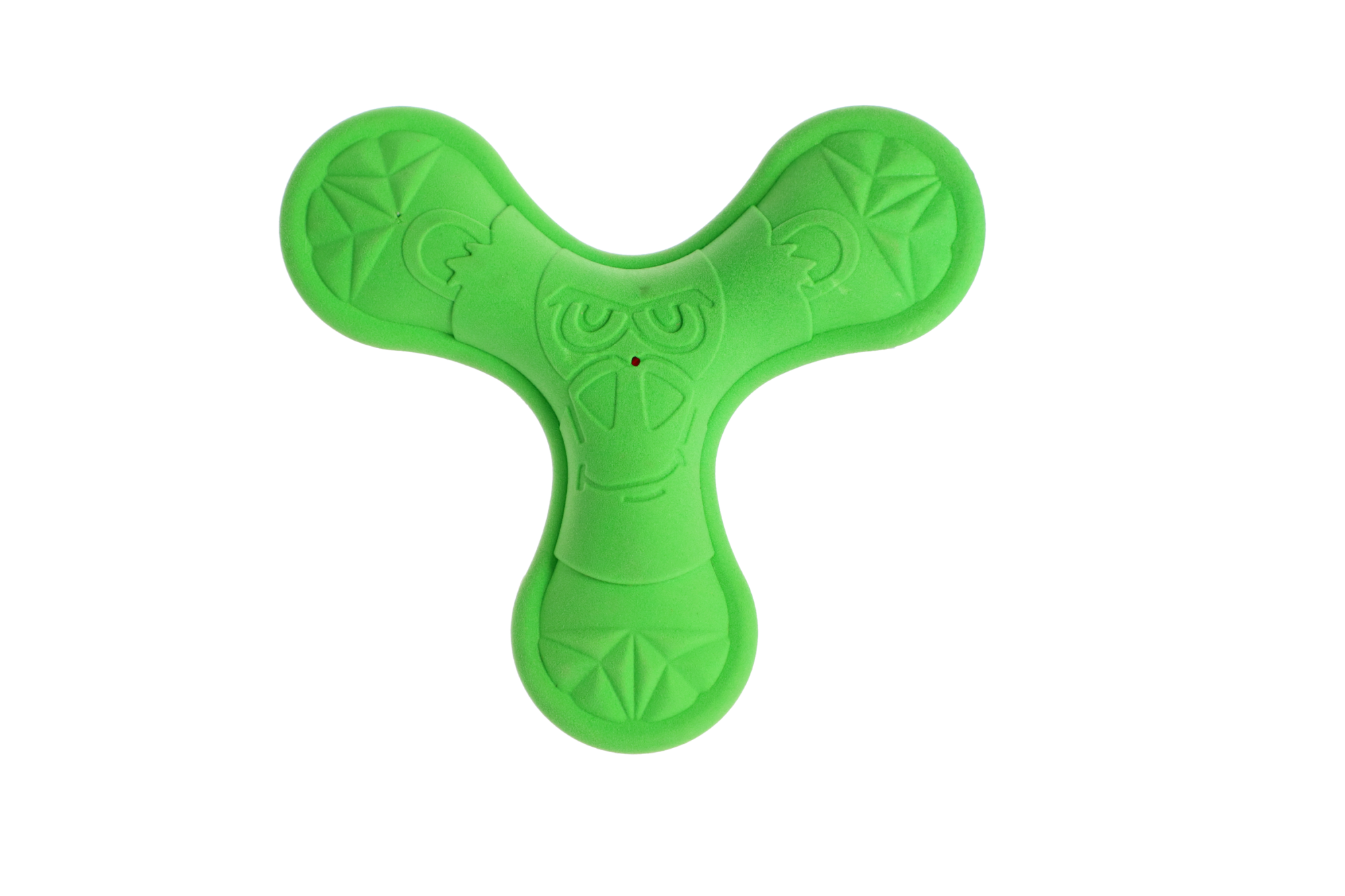 Jucărie pentru câini bumerang triunghi din cauciuc TPR 16,5 cm