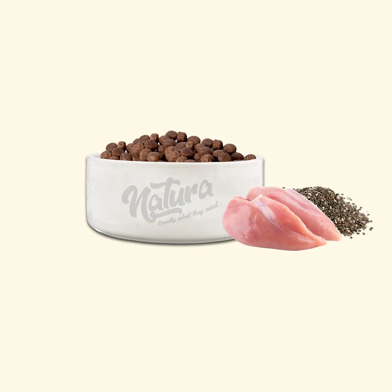 Natura Low Grain Pui & Chia Seminte Mini Adult, (câine talie mică) 2,75 Kg